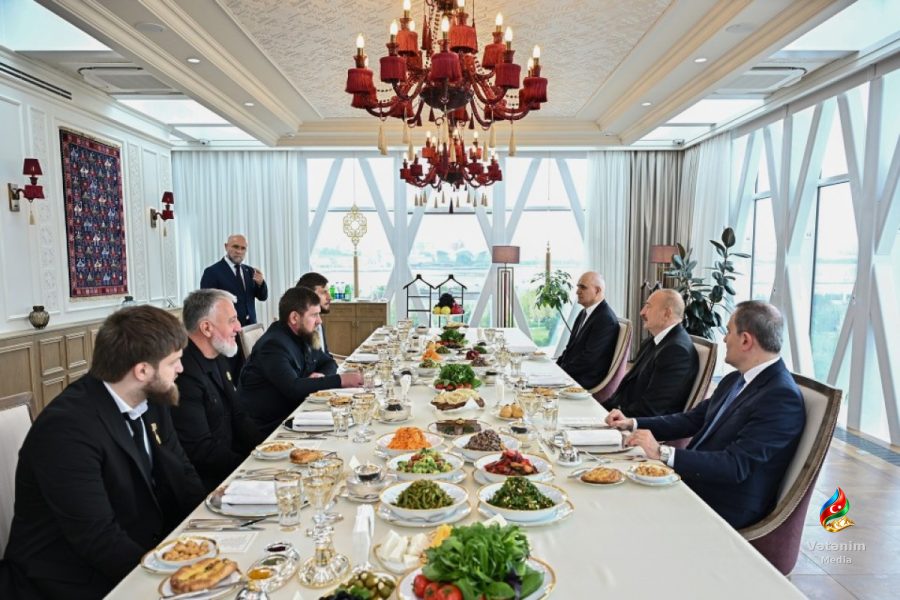 İlham Əliyev və Ramzan Kadırov birgə nahar ediblər