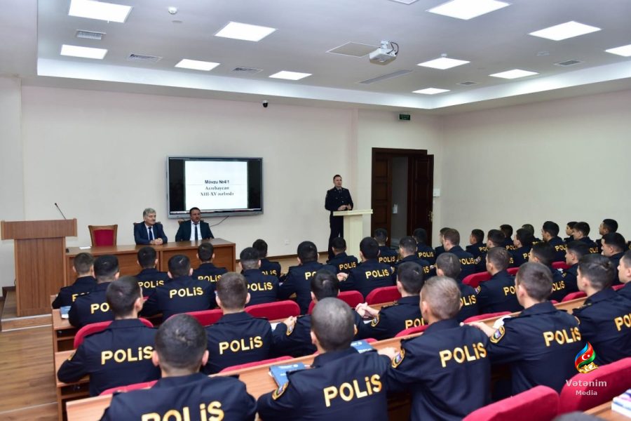 Polis Akademiyasında kursantlara dörd ixtisas üzrə praktiki mühazirələr keçirilib