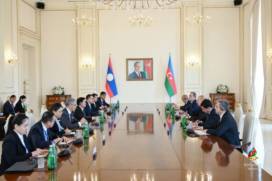 İlham Əliyev və Laos Prezidenti iqtisadi əməkdaşlığın genişləndirilməsini müzakirə ediblər