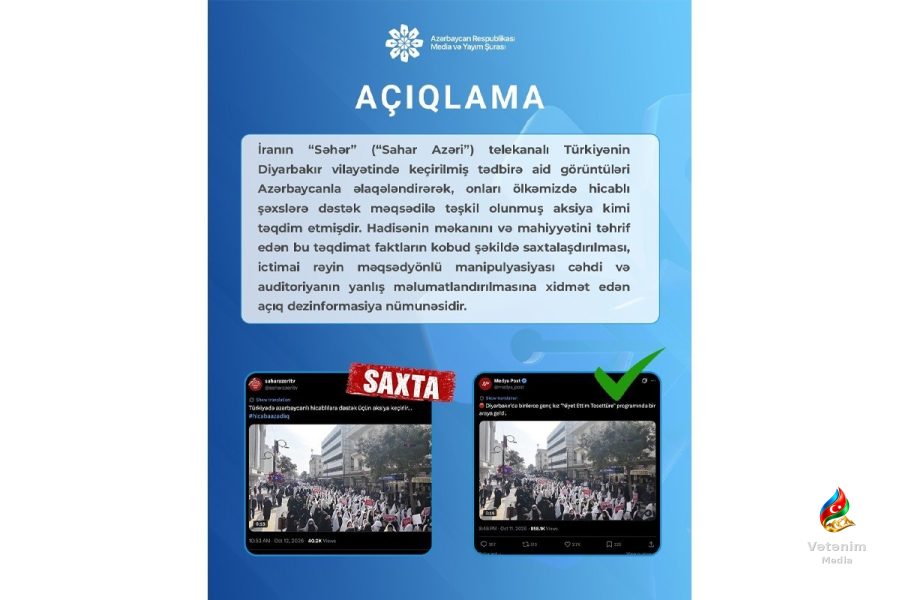 İranın “Səhər” telekanalı Diyarbəkirdəki tədbiri Azərbaycanla əlaqələndirib