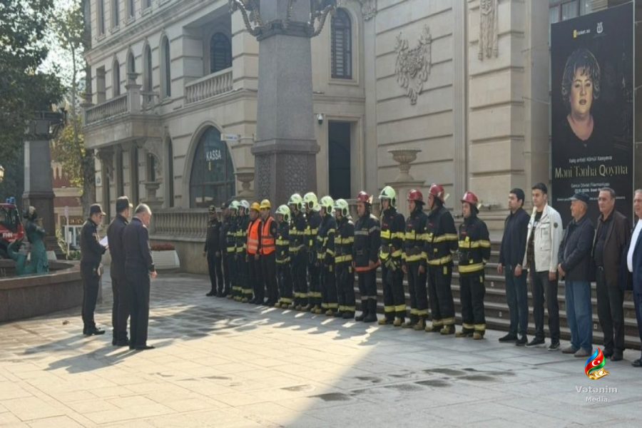 Gəncə Filarmoniyasında yanğın və təxliyə üzrə təlim keçirilib