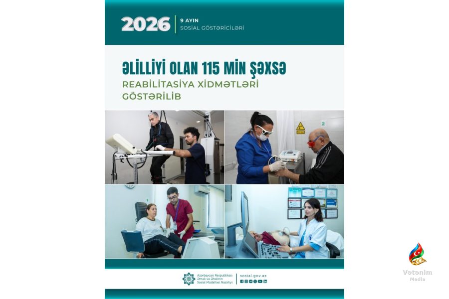 Doqquz ayda 115 min əlilliyi olan şəxs reabilitasiya xidməti alıb