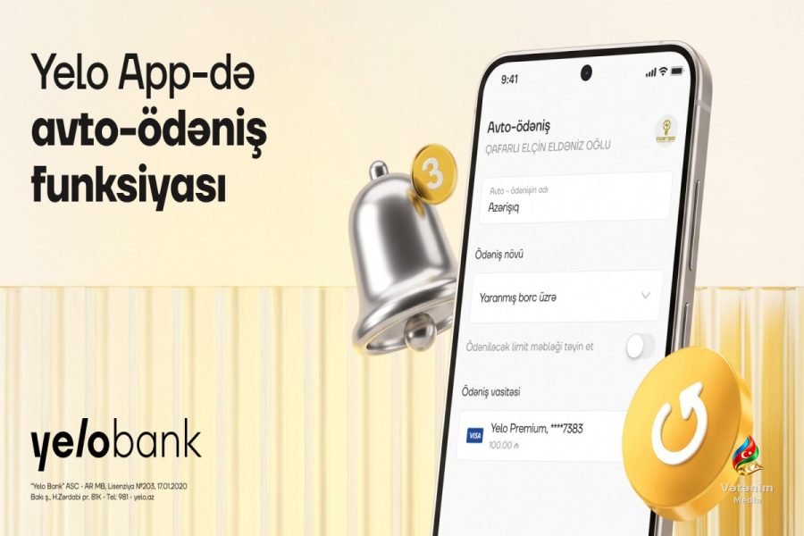 Yelo App-də avtoödəniş funksiyası Android istifadəçiləri üçün açılıb