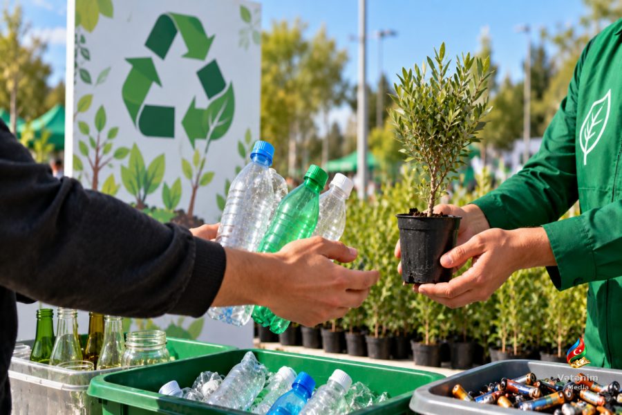 Ramana sakinləri plastik, şüşə qab və batareyaları tinglərə dəyişə biləcək