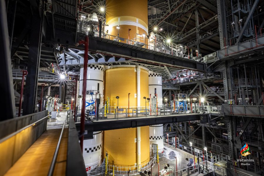 Artemis III raketinin əsas pilləsi gücləndiricilərlə birləşdirildi