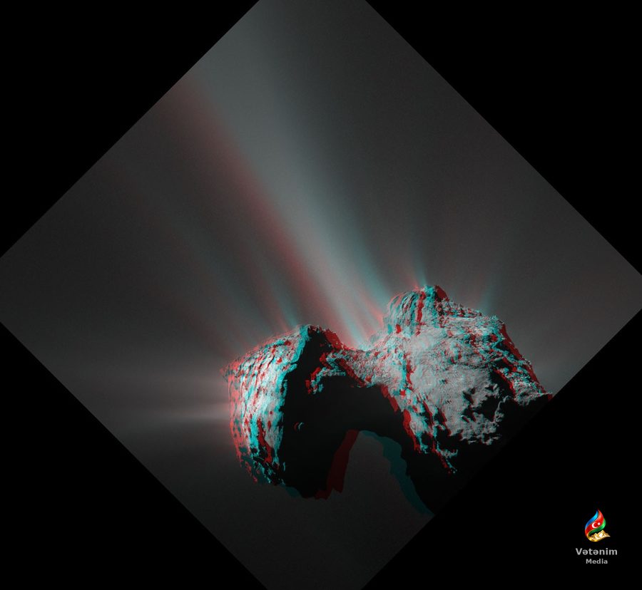 Rosetta 67P kometasının iki hissəli nüvəsini 3D görüntüləyib