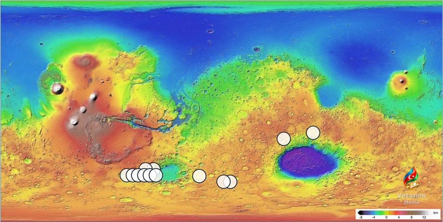 Teghaza 001 meteoritinin Marsdakı mümkün mənbə əraziləri müəyyənləşdirilib