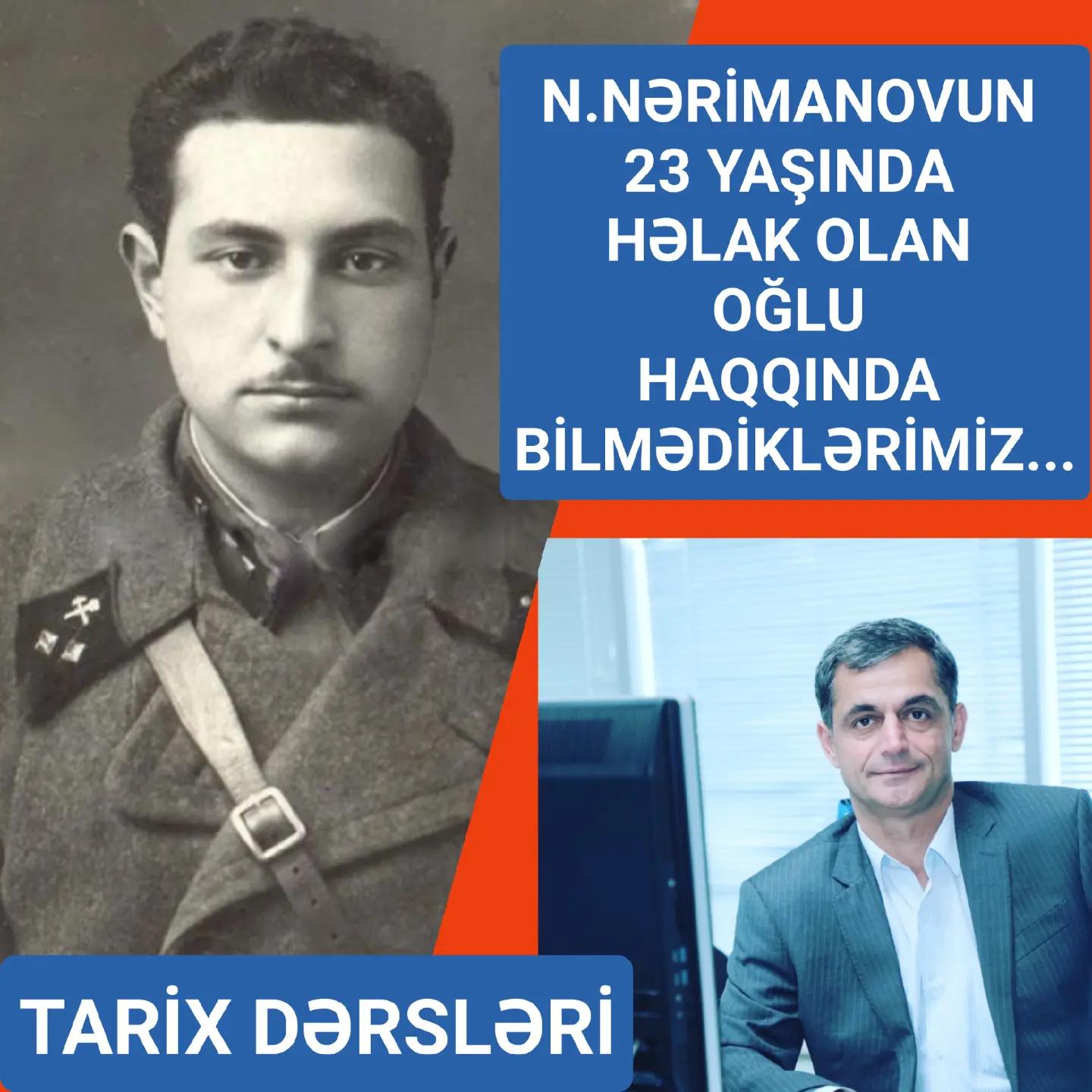 Nəcəf Nəriman oğlu Nərimanov 2 dekabr 1919-cu ildə Moskvada doğulub. — Namiq Həsənov