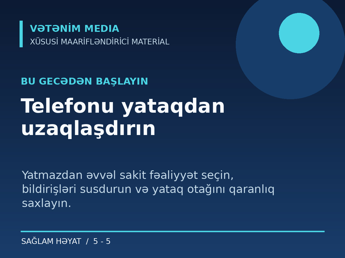 Telefonu yataqdan uzaqlaşdırın